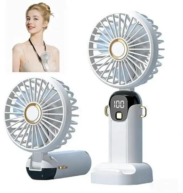 Main image of 3-in-1 Portable Handheld Fan, High-Speed Rechargeable Mini Fan, 5-Speed Stron...