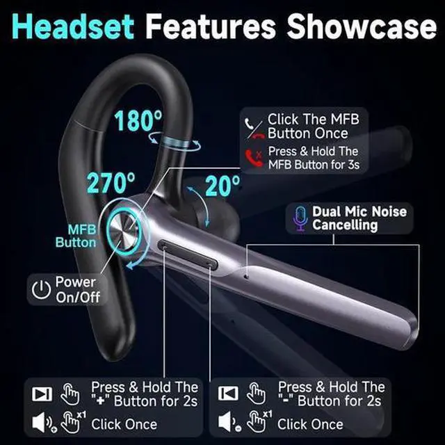 Alt view image 7 of 7 - G3 Wireless Mic Bluetooth Earpiece Built-in Dual Microphone Noise Reduction