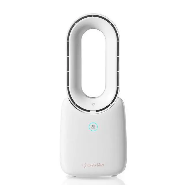 Alt view image 4 of 7 - Desk Fan, 11.8 Inch Portable Bladeless Fan Small Personal Cooling Fan with 5 Colors Touch Control LED , Quiet USB Table Fan for Home, Office, Bedroom Summer Gift