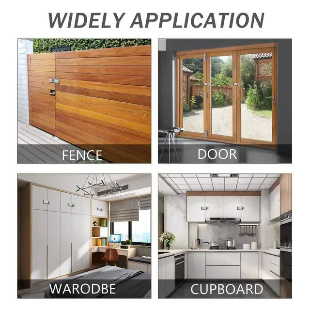 Alt view image 6 of 6 - 2Pcs Keyed Hasp Locks 2.5 Inch Twist Knob Keyed Locking Hasp, Metal Safety Hasp Latches Keyed Different for Small Doors, Cabinets (Sliver)