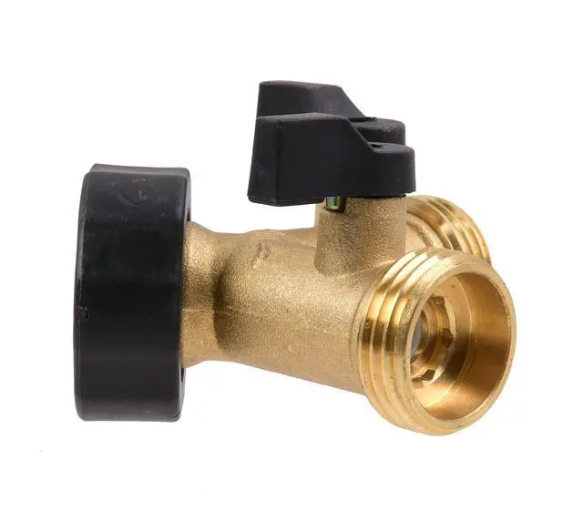 Alt view image 5 of 7 - Expert Gardener Brass 2-Way Y Hose Shut-off Connector