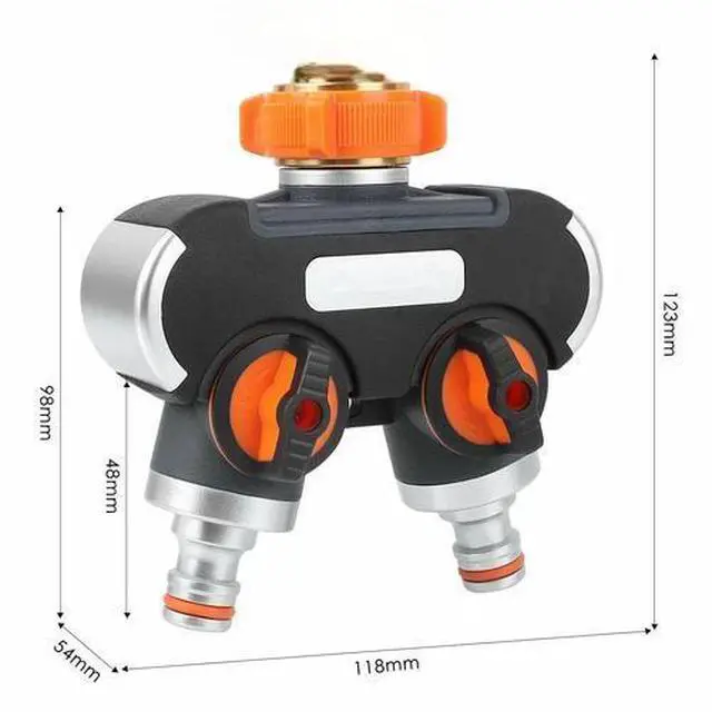 Alt view image 6 of 7 - 2 Water Hose Quick Connector Splitter 4 Way Hose For Outdoor Tap Fauceti 1pcs