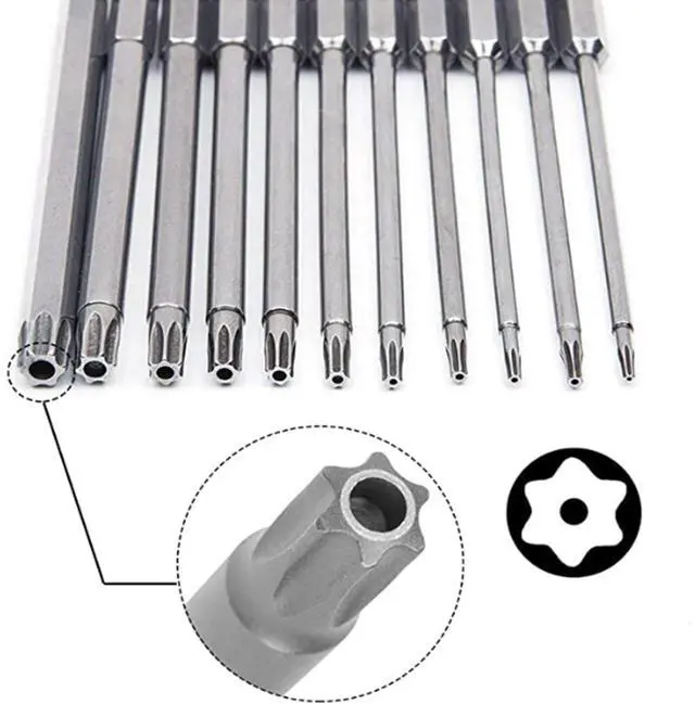 Alt view image 4 of 7 - 11-Piece Shark Vacuum Screwdriver Security Bit Set, S2 Steel Magnetic Security Screwdriver Set 3 Inch Star Driver Bit Set Screwdriver for Shark Vacuum T6-T40 (75mm Length)