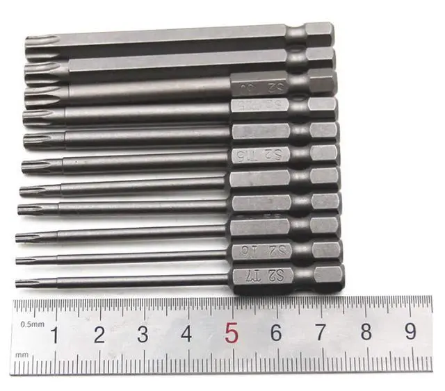 Alt view image 5 of 7 - 11-Piece Shark Vacuum Screwdriver Security Bit Set, S2 Steel Magnetic Security Screwdriver Set 3 Inch Star Driver Bit Set Screwdriver for Shark Vacuum T6-T40 (75mm Length)