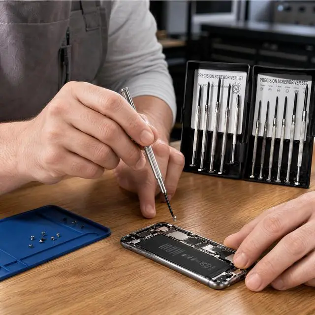 Alt view image 2 of 6 - 11 Pcs Small Precision Screwdriver Set, Tiny Screwdriver Set, Mini Screw Driver Kit with Slotted and Phillips Heads, Ideal for Watch, Eyeglasses, Toys, Electronics, Computer Repair