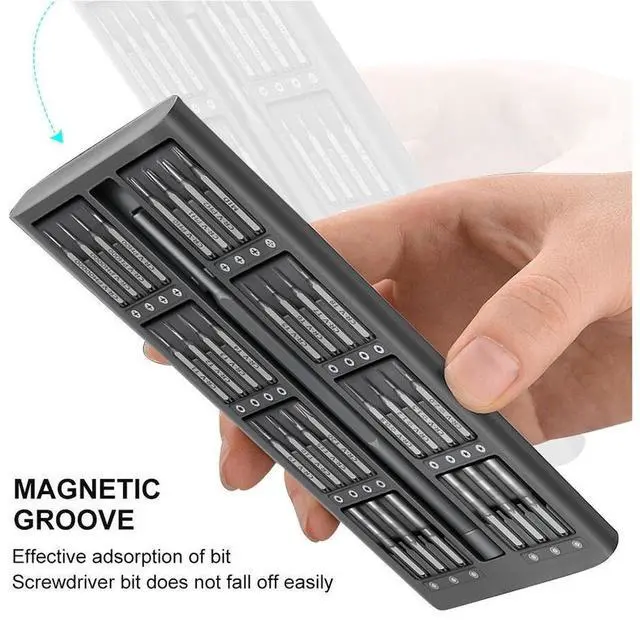 Alt view image 4 of 7 - Screwdriver Bits Magnetic Portable Case 63 in 1 Set Multifunctional Pocket Mini Repair Tool Kit for Electronics, Tablet, Xiaomi Iphone Computer Tri Wing Torx Screwdrivers Mini Screwdriver