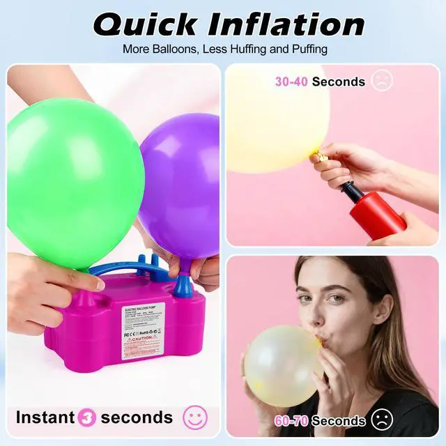 Alt view image 5 of 7 - Motorenbau Electric Balloon Pump with Dual Nozzle
