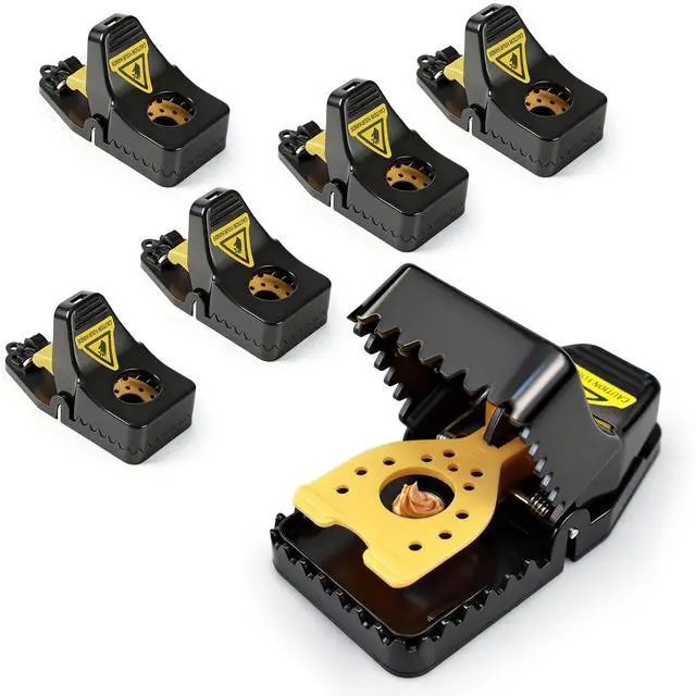 Main image of 6-Pack Mouse Traps, Small Mouse Trap Indoor for Home, High Sensitive Mice Traps, Easy & Quick-Set Mousetrap, Reusable Rat Trap for Outdoor/Garage/Kitchen/Garden