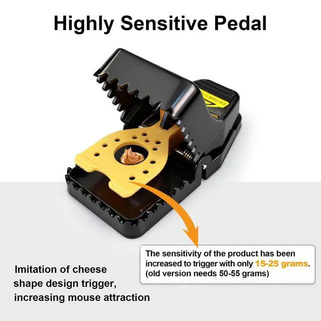 Alt view image 4 of 7 - 6-Pack Mouse Traps, Small Mouse Trap Indoor for Home, High Sensitive Mice Traps, Easy & Quick-Set Mousetrap, Reusable Rat Trap for Outdoor/Garage/Kitchen/Garden
