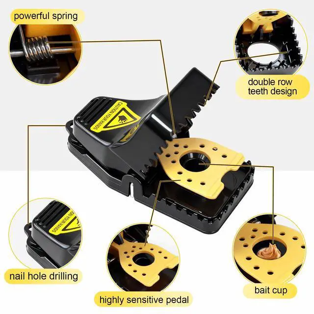 Alt view image 5 of 7 - 6-Pack Mouse Traps, Small Mouse Trap Indoor for Home, High Sensitive Mice Traps, Easy & Quick-Set Mousetrap, Reusable Rat Trap for Outdoor/Garage/Kitchen/Garden