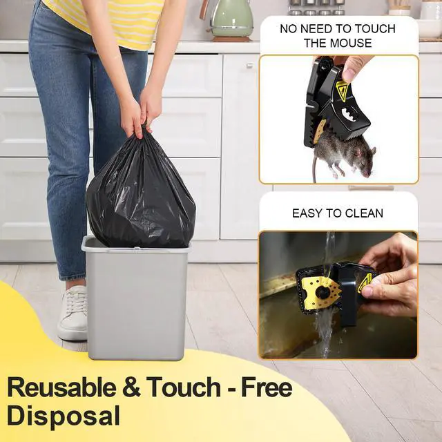Alt view image 6 of 7 - 6-Pack Mouse Traps, Small Mouse Trap Indoor for Home, High Sensitive Mice Traps, Easy & Quick-Set Mousetrap, Reusable Rat Trap for Outdoor/Garage/Kitchen/Garden