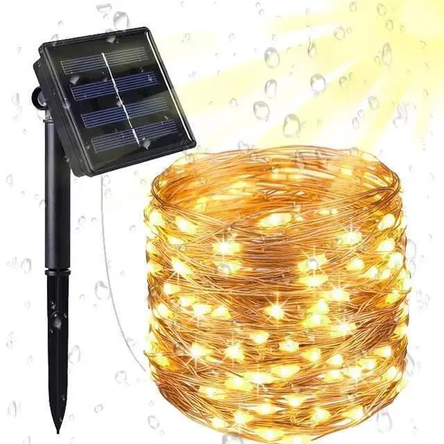 Alt view image 2 of 4 - 100 LED Solar Power String Fairy Lights Garden Outdoor Party Christmas LampWeding