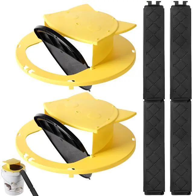Main image of 2 Pack Mouse Rat Trap Bucket,5 Gallon Mouses Rat Traps Indoor for Home,Reusable Bucket Lid Rat Traps Indoor Outdoor,Mouse Catching Tool