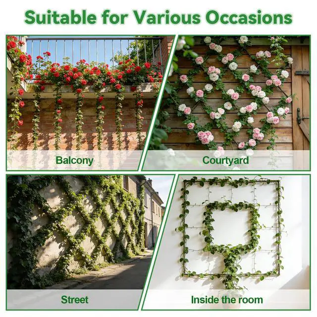 Alt view image 7 of 7 - 12PCS Wire Garden Trellis Kit, T316 Stainless Steel Cylindrical Standoffs for 5/64"-1/8" Wire Rope & Rods, Wall Wire Trellis System for Climbing Plants DIY Outdoor Garden Vine Flower Wall