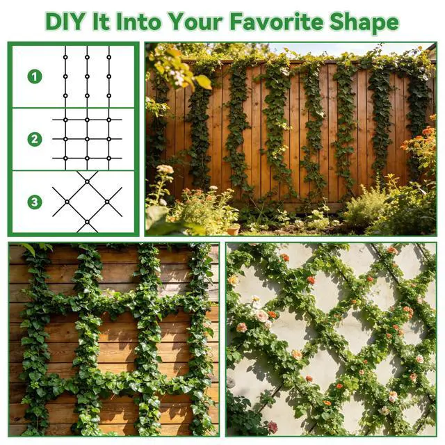 Alt view image 6 of 7 - 12PCS Wire Garden Trellis Kit, T316 Stainless Steel Cylindrical Standoffs for 5/64"-1/8" Wire Rope & Rods, Wall Wire Trellis System for Climbing Plants DIY Outdoor Garden Vine Flower Wall