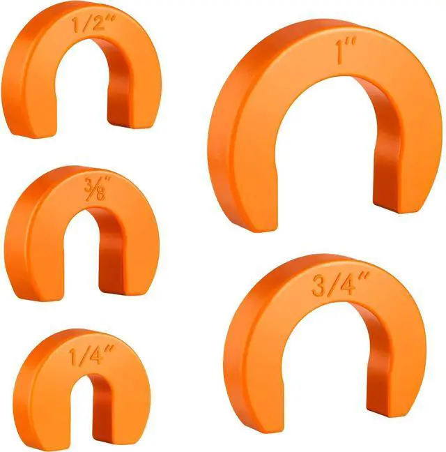 Main image of 5-piece Disconnect Clip Tool Set - Push-fit Fitting Removal Tools for Easy Disconnection, Includes 5 Sizes 1/4, 3/8, 1/2, 3/4, and 1 Inch(Orange)