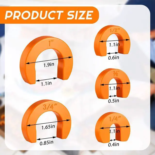 Alt view image 2 of 6 - 5-piece Disconnect Clip Tool Set - Push-fit Fitting Removal Tools for Easy Disconnection, Includes 5 Sizes 1/4, 3/8, 1/2, 3/4, and 1 Inch(Orange)