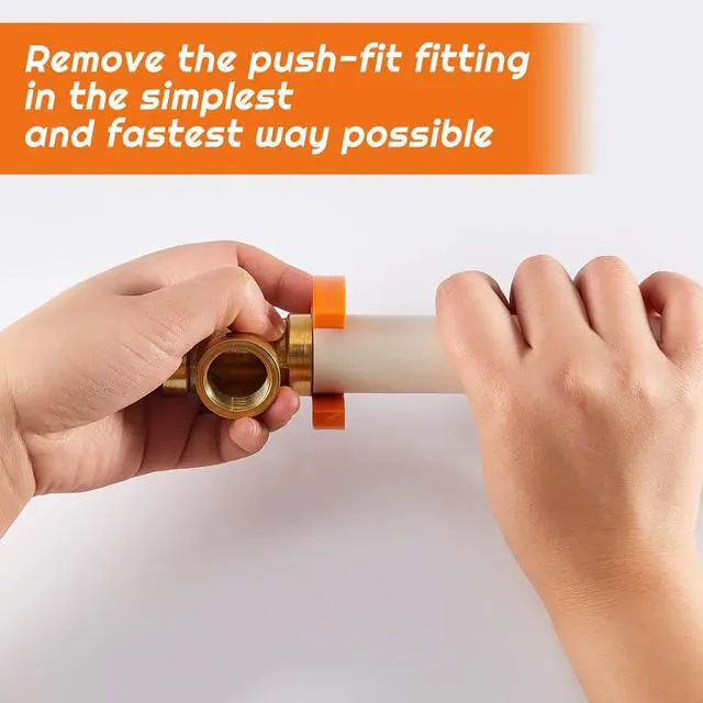 Alt view image 3 of 6 - 5-piece Disconnect Clip Tool Set - Push-fit Fitting Removal Tools for Easy Disconnection, Includes 5 Sizes 1/4, 3/8, 1/2, 3/4, and 1 Inch(Orange)
