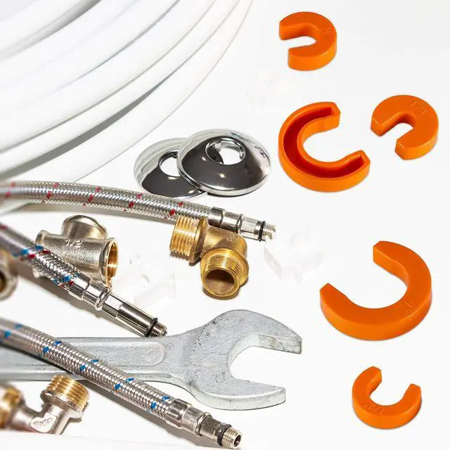 Alt view image 6 of 6 - 5-piece Disconnect Clip Tool Set - Push-fit Fitting Removal Tools for Easy Disconnection, Includes 5 Sizes 1/4, 3/8, 1/2, 3/4, and 1 Inch(Orange)