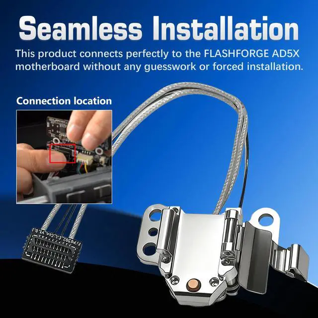 Alt view image 3 of 7 - Original for Flashforge AD5X Hotend Heating Assembly Kit Includes Heating Wire, thermistor Temperature Sensor Element, Metal Heating Base+Fixing clamp+4 Fixing Screws. for Flashforge 3D Printer Parts