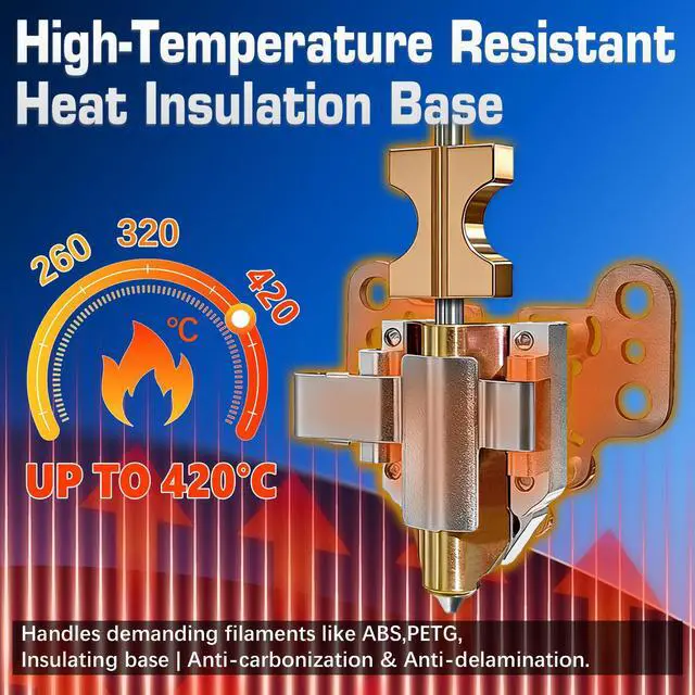 Alt view image 6 of 7 - Original for Flashforge AD5X Hotend Heating Assembly Kit Includes Heating Wire, thermistor Temperature Sensor Element, Metal Heating Base+Fixing clamp+4 Fixing Screws. for Flashforge 3D Printer Parts