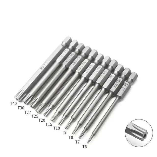 Alt view image 2 of 7 - 11-Piece Shark Vacuum Screwdriver Security Bit Set, S2 Steel Magnetic Security Screwdriver Set 3 Inch Star Driver Bit Set Screwdriver for Shark Vacuum T6-T40 (75mm Length)