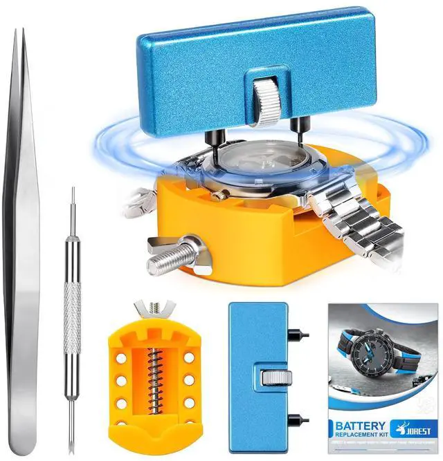 Main image of Watch Battery Replacement Tool Kit, Watch Wrench Back Remover for Rotate Open Watch Cover, Watch Case Opener Set with Watch Back Remover Holder, Only for Grooved Watches