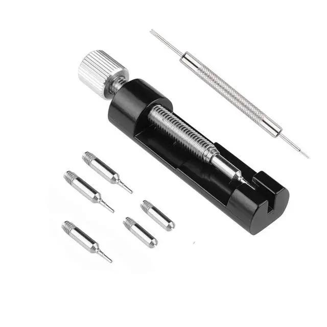 Alt view image 2 of 6 - Watch Link Removal Kit, Tools to Adjust and Remove BraceletsPin Remover for Sizing StrapWatch Band Adjustment Tool Kit with Extra Replacement (Black)