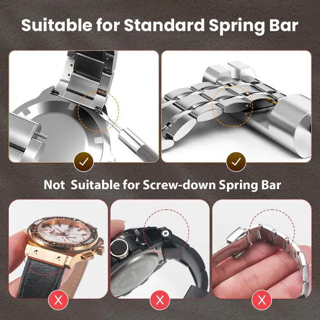Alt view image 3 of 7 - Ankei Watch Link Removal Kit, Resizing Tool for Bracelet Adjustment & Replacement, Pin Remover for Sizing Strap, Watch Adjuster, Hammer for Watch Repair, Adjust Band, with User Manual, Punches