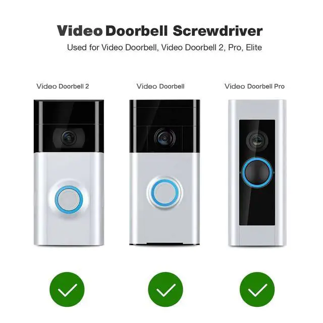 Alt view image 3 of 6 - Video Screwdriver Bit Set for Battery and Wifi Access - Fits All Video Doorbell Models (Orange)