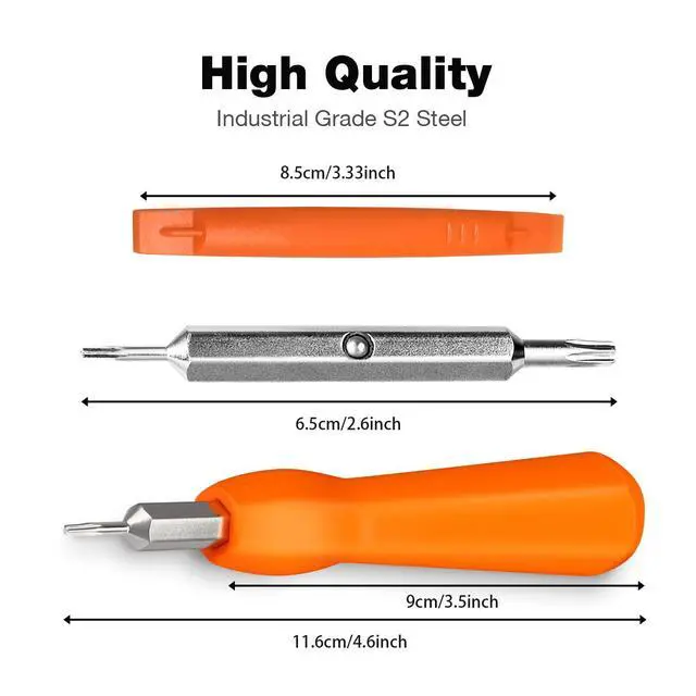 Alt view image 6 of 6 - Video Screwdriver Bit Set for Battery and Wifi Access - Fits All Video Doorbell Models (Orange)