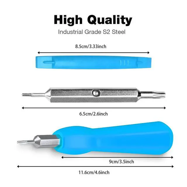 Alt view image 6 of 6 - Video Screwdriver Bit Set for Battery and Wifi Access - Fits All Video Doorbell Models (Blue)