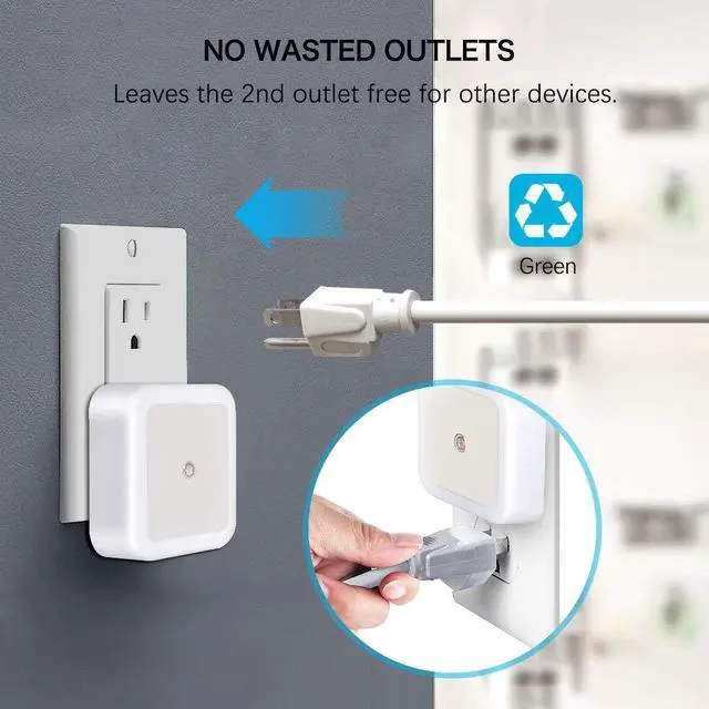 Alt view image 4 of 7 - Ankei Night Light, Night Lights Plug into Wall 4-Pack, Nightlight Plug in Night Light, Dusk to Dawn Night Lamp Led (Soft White)