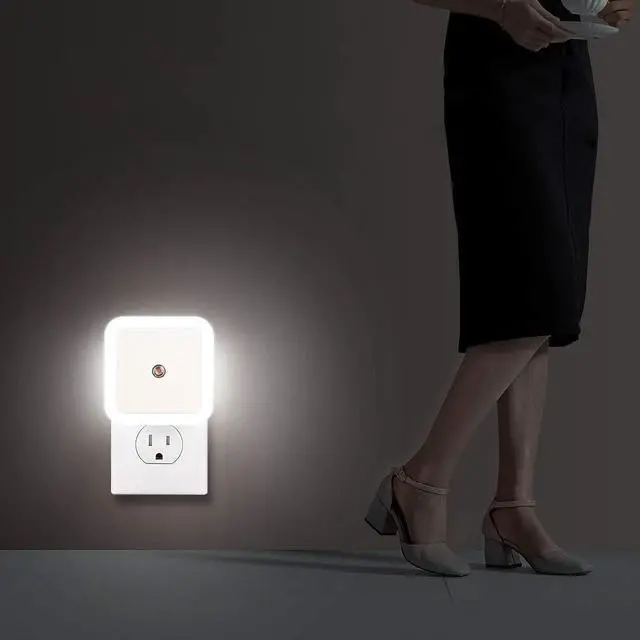 Alt view image 7 of 7 - Ankei Night Light, Night Lights Plug into Wall 4-Pack, Nightlight Plug in Night Light, Dusk to Dawn Night Lamp Led (Soft White)