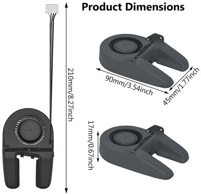 Alt view image 3 of 7 - 3D Printer DC24V Extruder Hotend Cooling Fan 5015 for Bambu Lab A1/A1 Mini, 50x50x15mm with Dual Ball Bearing 5.2W 0.22A, Cooling Fan with Cable Line 9000 ± 10% RPM
