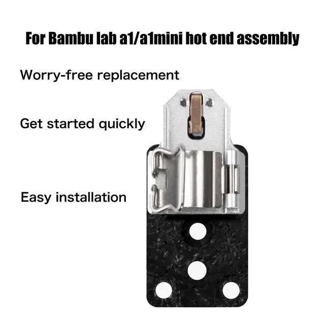 Alt view image 5 of 6 - Ankei Hotend Heating Assembly Up to 390 for Bambu Lab A1/A1 Mini 3D Printer Hotend Heating Component Mounting Accessories,Contains Thermistor, Ceramic Heater, Base,Clip,Quick-Change Kit