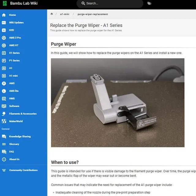 Alt view image 5 of 5 - Bamboo Original Purge Wiper & Waste Dispenser for Bambu Lab A1/A1 Mini 3D Printers, Collect and Clean Waste Component Automatic Nozzle Cleaning A1 Parts