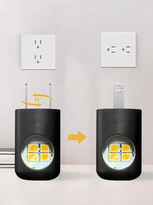 Alt view image 4 of 7 - Plug-in LED Night Lights with Dusk to Dawn Sensor,100LM,2700K,2 Pack