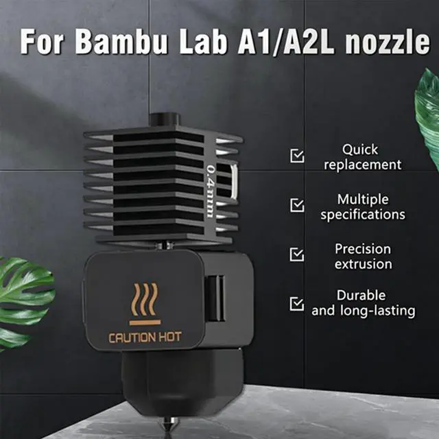 Alt view image 2 of 7 - 3 Pack Hotend Kit for Bambu Lab A1/A1 Mini/A2L 0.4mm Hardened Steel Nozzle