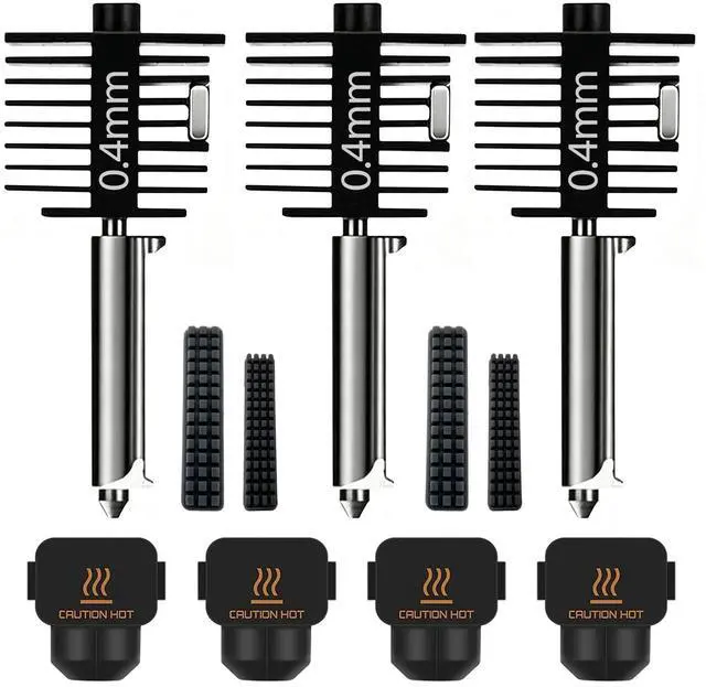 Main image of 3 Pack Hotend Kit for Bambu Lab A1/A1 Mini/A2L 0.4mm Hardened Steel Nozzle