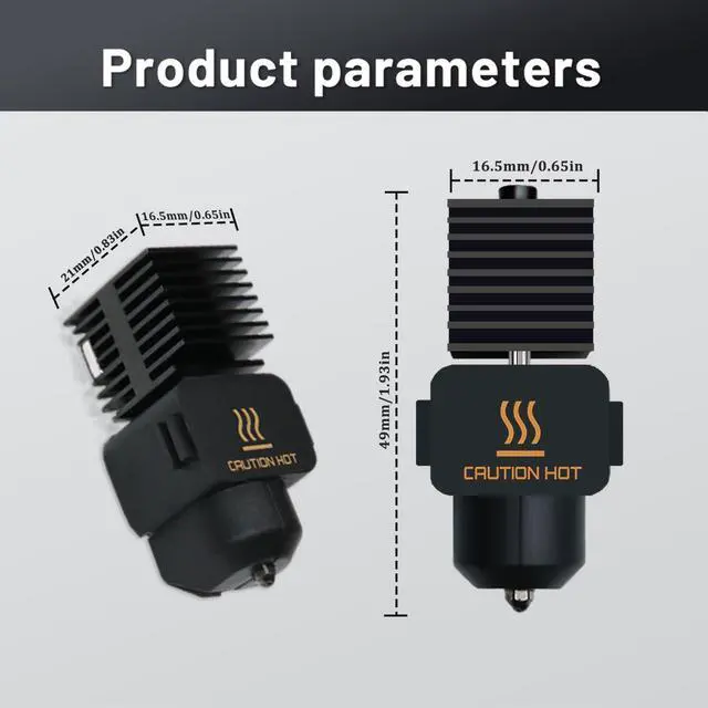 Alt view image 4 of 7 - 3 Pack Hotend Kit for Bambu Lab A1/A1 Mini/A2L 0.4mm Hardened Steel Nozzle