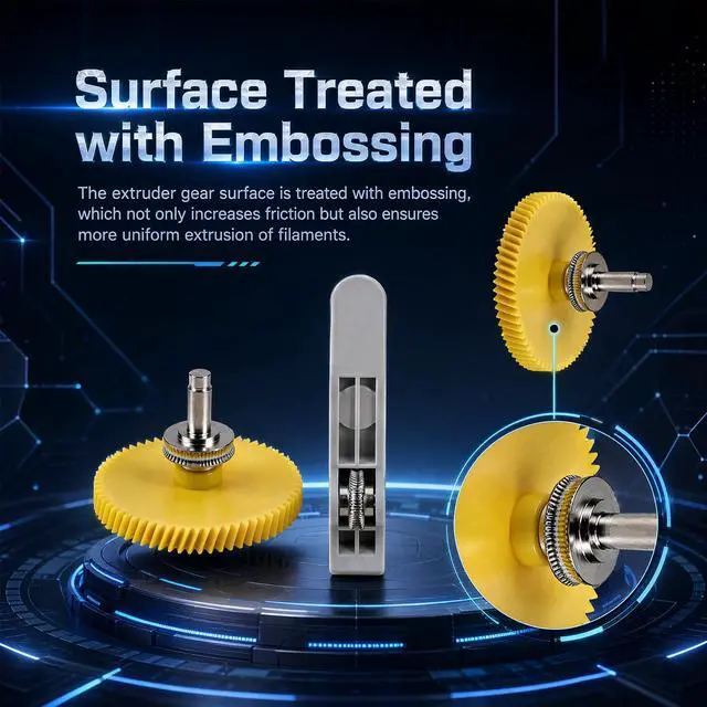 Alt view image 6 of 7 - A1 Extruder Gear Assembly for Bambu Lab A1/ A1 Mini 3D Printer