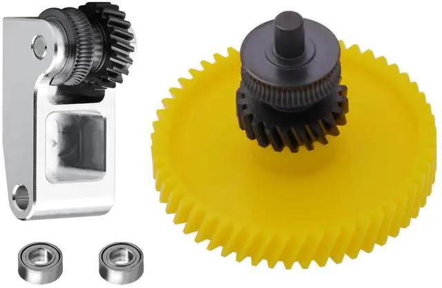 Main image of Hardened Steel Extruder Gear Kit for X1/P1 Series, 3D Printer DLC Nano Coating Hardened Steel Extruder Dual Gear Aluminum Handle and POM Gear Kit for P1P, P1S, X1C, X1E
