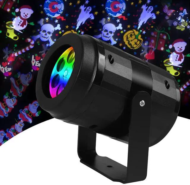 Alt view image 2 of 7 - Halloween LED Projector Lights Moving Skulls Pumpkin Ambient Lamp