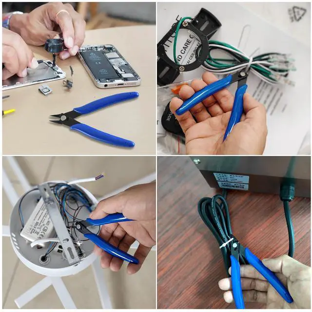 Alt view image 5 of 7 - 6Pack Micro Flush Cutter, Wire Cutters, 5 Sharp Cutting Pliers | Small Side Wire Cutters with Spring Loaded for Jewelry Making, Zip Tie , Floral, Electronics, Model Craft, 3D Print