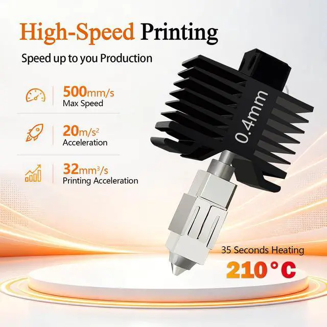 Alt view image 6 of 7 - Upgraded 3PK 0.2MM 0.4MM 0.6MM P1S Hotend, P1P Integrated Nozzle Leak-Proof | Hot End Full Assembly, Print Head Nozzle Extruder, High Temperature Sensor, Ceramic Thermistor, Quick-Swap for Bambu Lab
