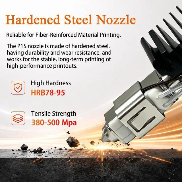 Alt view image 5 of 7 - Upgraded 3PK 0.2MM 0.4MM 0.6MM P1S Hotend, P1P Integrated Nozzle Leak-Proof | Hot End Full Assembly, Print Head Nozzle Extruder, High Temperature Sensor, Ceramic Thermistor, Quick-Swap for Bambu Lab