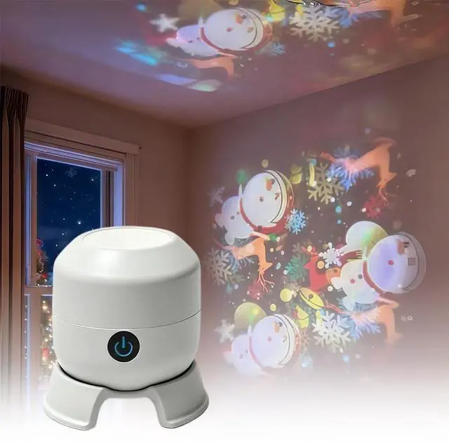 Main image of Christmas Dynamic Rotating LED Projector Light, 360° Rotating Ocean Wave Night Projection Night Light, Multi-Angle Projection Base, for Meditation, Bedroom, Home Theater