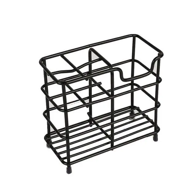 Alt view image 12 of 14 - Toothbrush Holder for Bathrooms, Stainless Steel Bathroom Black Toothbrush and Toothpaste Holder