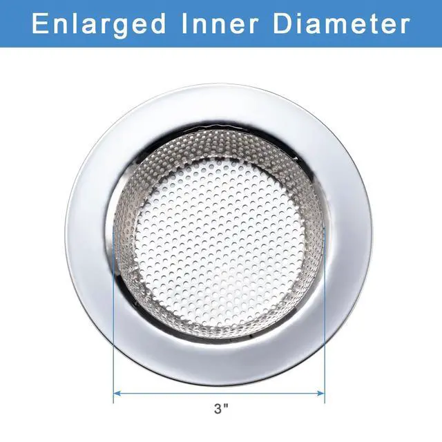 Alt view image 5 of 7 - 2 Pcs Sink Strainer Double-Layer Safe Design for Kitchen Sink Drain Basket